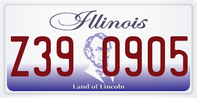 IL license plate Z390905