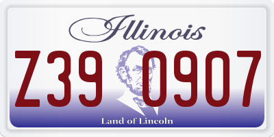 IL license plate Z390907