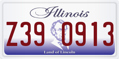 IL license plate Z390913
