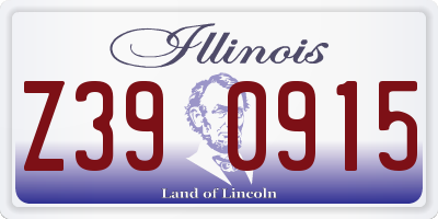 IL license plate Z390915