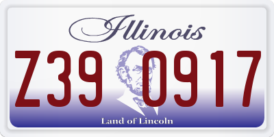 IL license plate Z390917