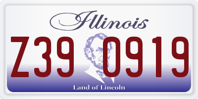 IL license plate Z390919