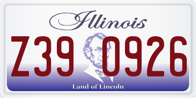 IL license plate Z390926