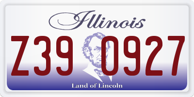 IL license plate Z390927
