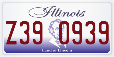 IL license plate Z390939