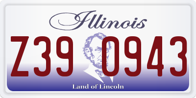 IL license plate Z390943