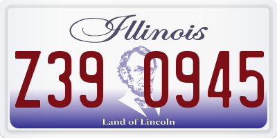 IL license plate Z390945