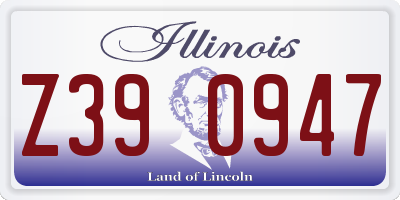 IL license plate Z390947