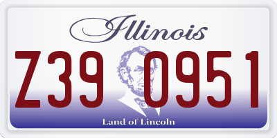 IL license plate Z390951