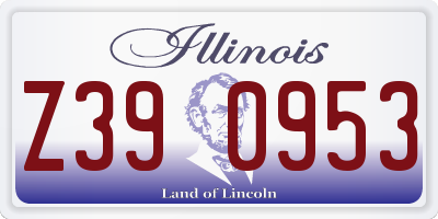 IL license plate Z390953
