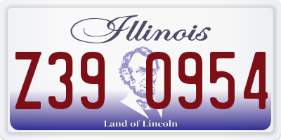 IL license plate Z390954