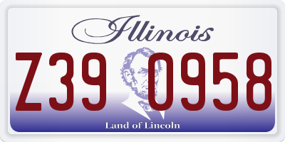 IL license plate Z390958