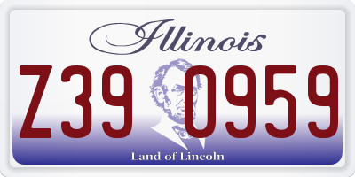 IL license plate Z390959
