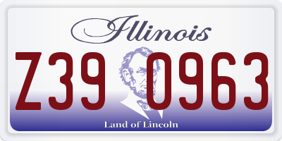IL license plate Z390963