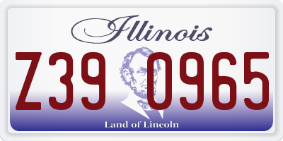 IL license plate Z390965