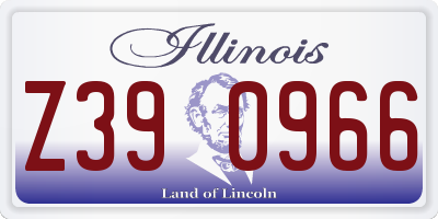 IL license plate Z390966