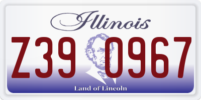 IL license plate Z390967