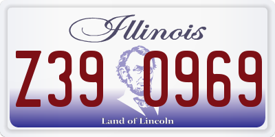 IL license plate Z390969