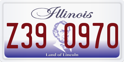 IL license plate Z390970