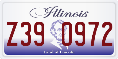 IL license plate Z390972