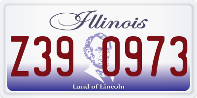 IL license plate Z390973