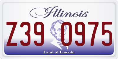 IL license plate Z390975
