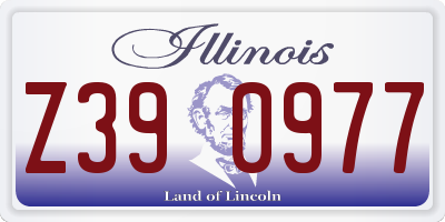 IL license plate Z390977