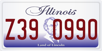 IL license plate Z390990