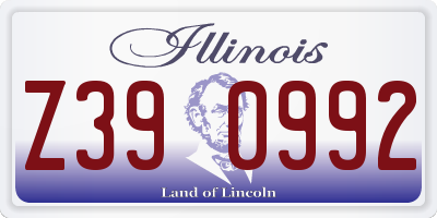 IL license plate Z390992