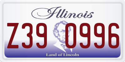 IL license plate Z390996