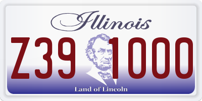 IL license plate Z391000