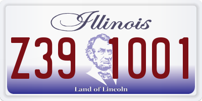 IL license plate Z391001