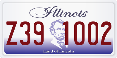 IL license plate Z391002