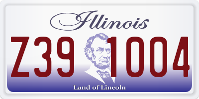 IL license plate Z391004