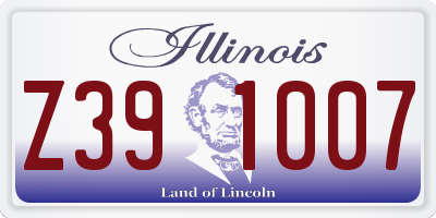 IL license plate Z391007