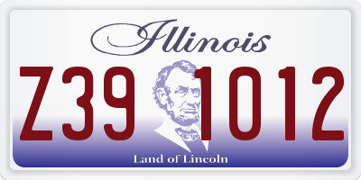 IL license plate Z391012
