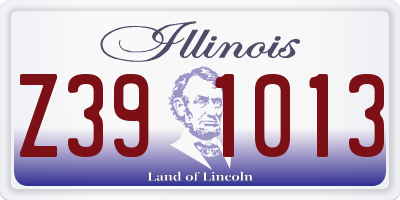 IL license plate Z391013
