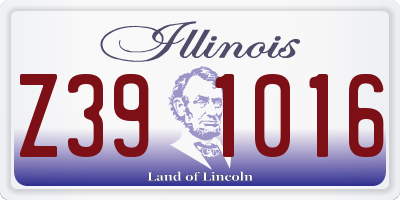 IL license plate Z391016