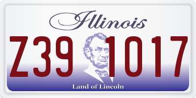 IL license plate Z391017