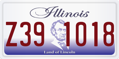 IL license plate Z391018