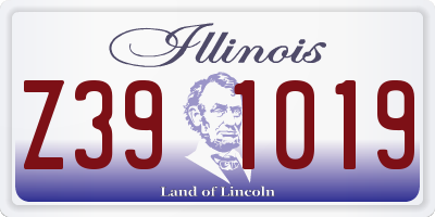 IL license plate Z391019
