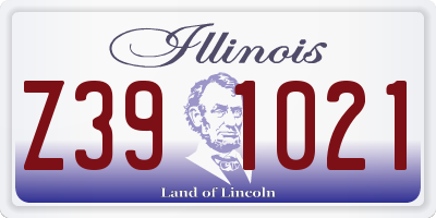IL license plate Z391021