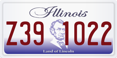 IL license plate Z391022