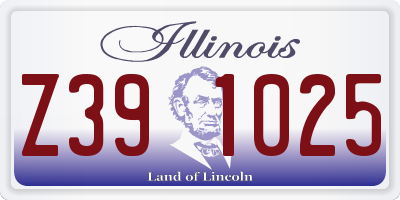 IL license plate Z391025