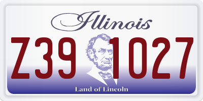 IL license plate Z391027