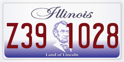 IL license plate Z391028