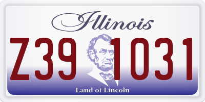 IL license plate Z391031