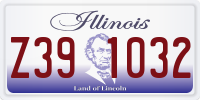 IL license plate Z391032