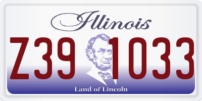 IL license plate Z391033