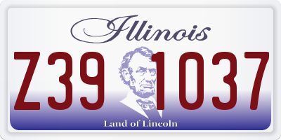 IL license plate Z391037
